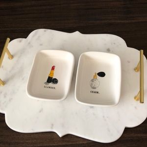 Set of Rae Dunn Ceramic Trays